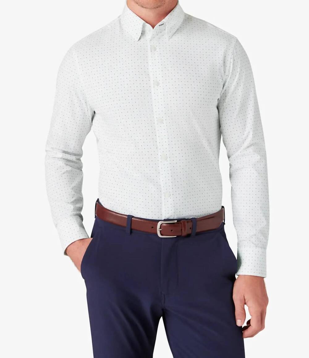 NEW MIZZEN + MAIN leeward dress shirt in sky pyramid